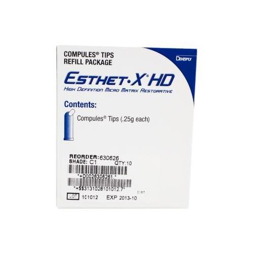 Dentsply 630631 Esthet-X HD Micro Matrix Universal Restorative Composite Compules 10/Pk D2 Dentsply 630631 Esthet-X HD Micro Matrix Universal Restorative Composite Compules 10/Pk D2